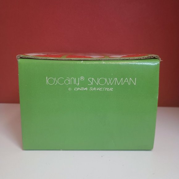 Vintage Toscany Collection Snowman Frosted Glass Votive Candle Holder in Box - Picture 8 of 8